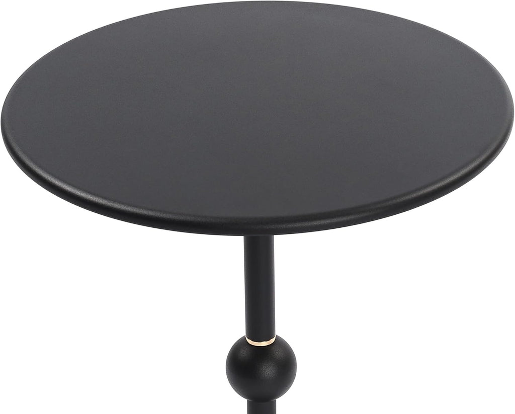 Vintage Metal Coffee Table End Table, Round Side Table for Sofa Bedside Nightstand, Accent Table Decorative Small Space Living Room Bedroom