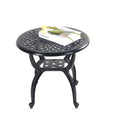 Mandolin Outdoor Patio,Rust -Resistant Cast Aluminum Side Table,Weather Resistant End Table，Coffee Table， Perfect for Patio, Backyard Or Garden. (Aluminum Round, Copper)