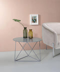 23" Metal Modern Nightstand, Farmhouse End Table with Portable, Sofa Side Table with Utility Display for Home Office Living Room, Gray