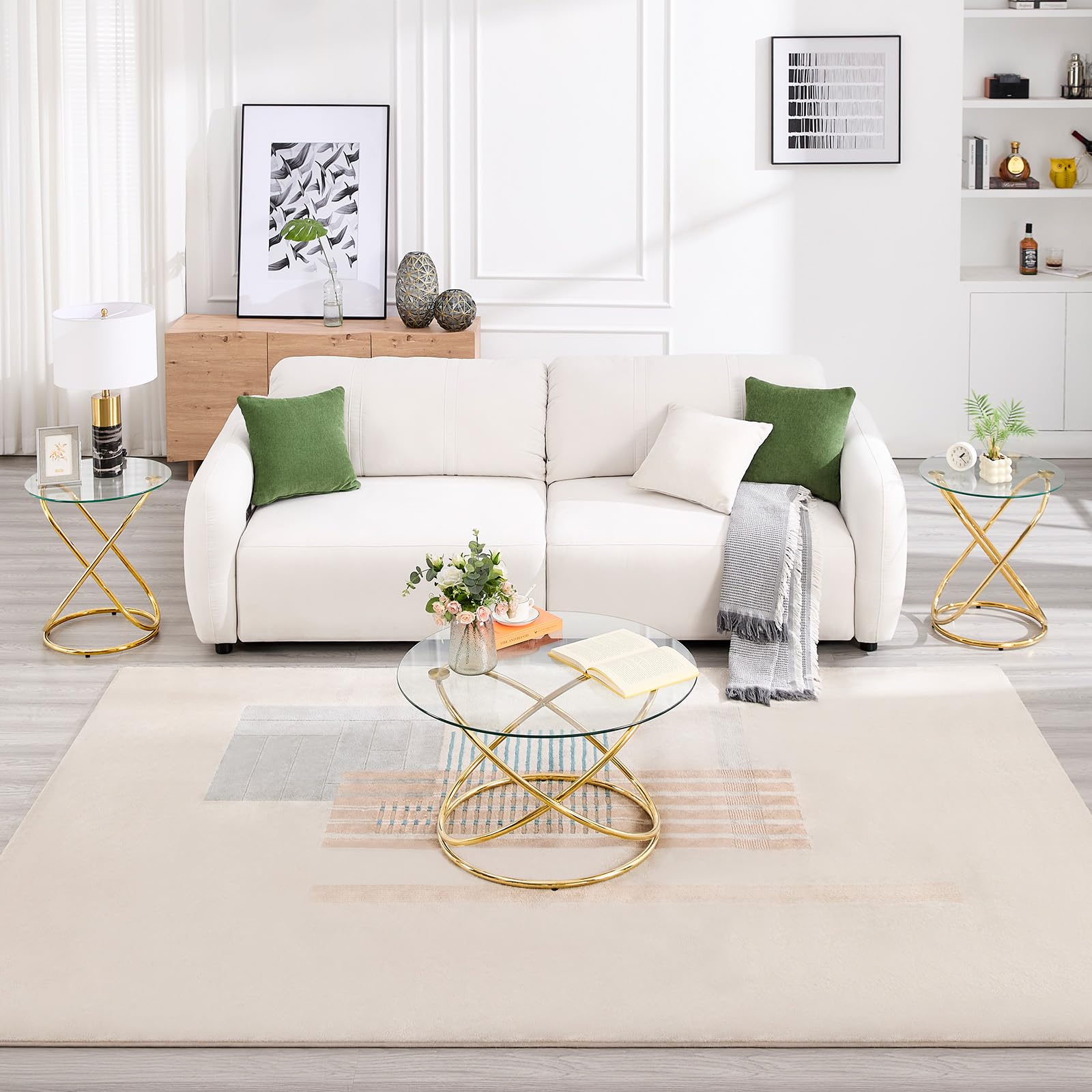 31.5" Modern Round Center Table for Living Room & Office