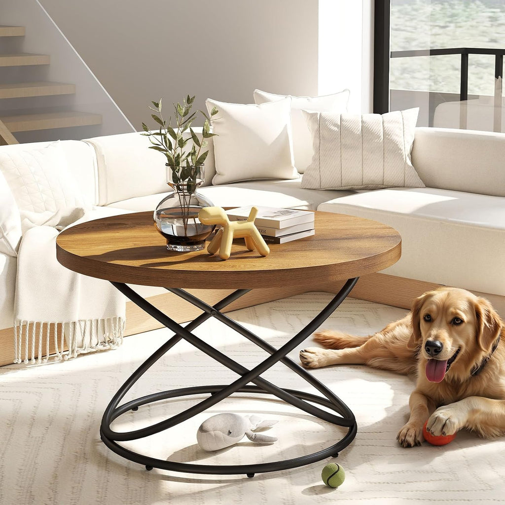 31.5" Modern Round Center Table for Living Room & Office