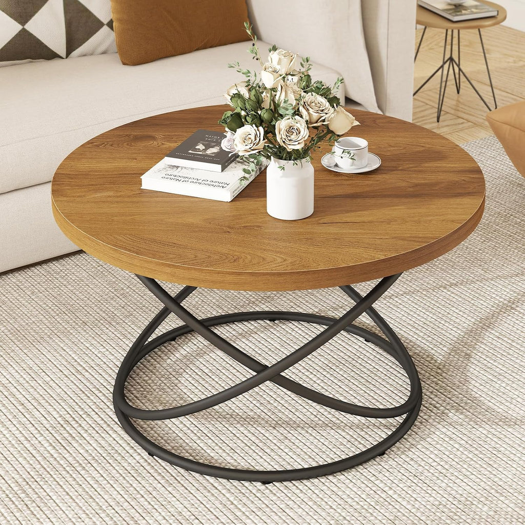 31.5" Modern Round Center Table for Living Room & Office