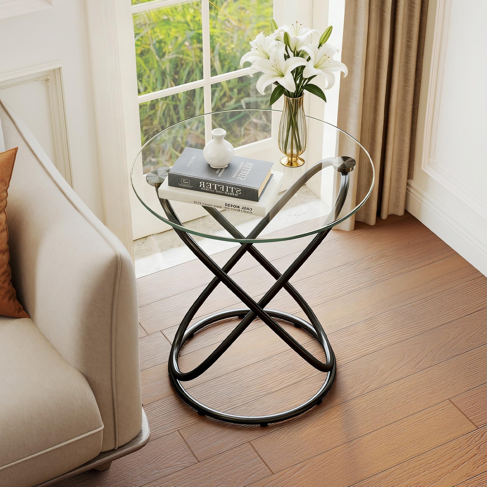 31.5" Modern Round Center Table for Living Room & Office