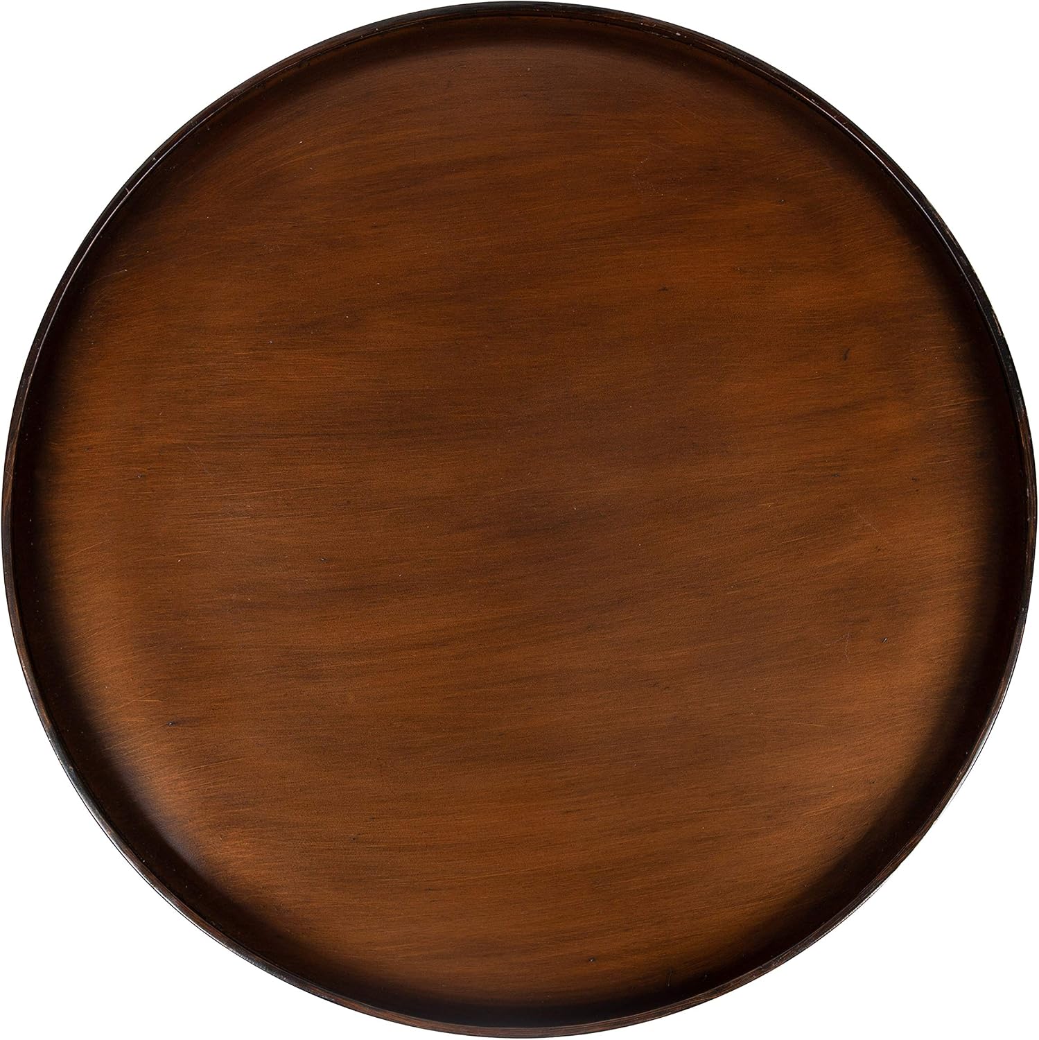 Kate and Laurel Zabel Modern Round Metal Coffee Table with Criss Cross Base, Bronze and Black